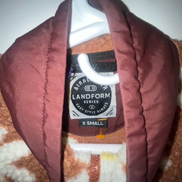 Airblaster Sherpa Rust Daisy Half Zip Fleece Jacket - Picture 3 of 3